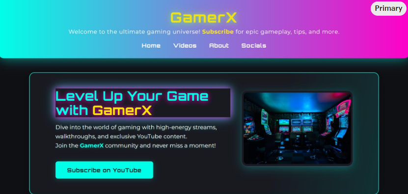 GamerX Gaming Website Template